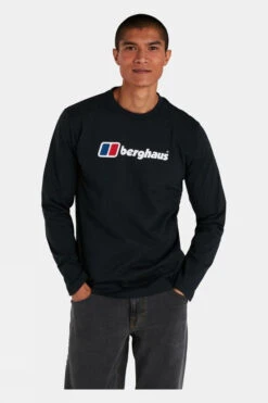 Berghaus Mens Organic Big Logo Long Sleeve T-Shirt -Outdoor Clothing Store a18241667070b