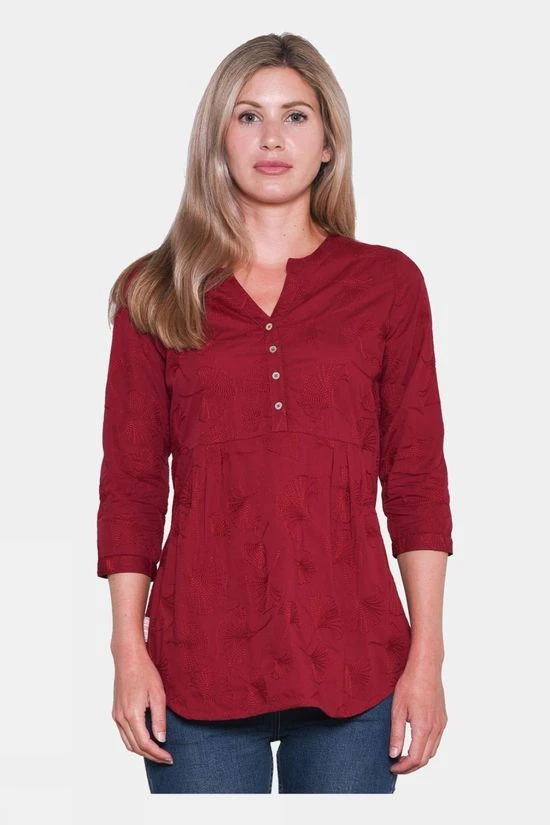 Brakeburn Womens Embroidered Ginkgo Blouse 1 Brakeburn Womens Embroidered Ginkgo Blouse