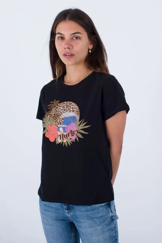 Hurley Womens Leopard Classic Tee 1 Hurley Womens Leopard Classic Tee