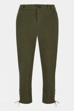 Troy London Womens Lace-up Moleskin Pants