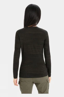 Icebreaker Womens 200 Oasis Long Sleeve Ski Tracks Crew Top -Outdoor Clothing Store b11gab0066 7070 c