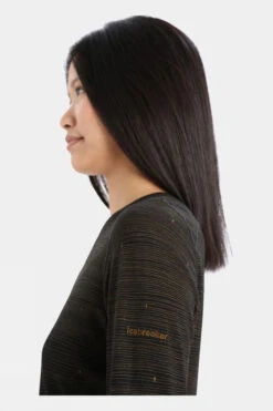 Icebreaker Womens 200 Oasis Long Sleeve Ski Tracks Crew Top -Outdoor Clothing Store b11gab0066 7070 f