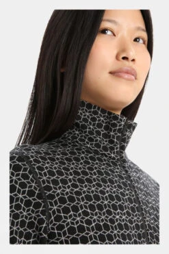 Icebreaker Womens 250 Vertex Long Sleeve Half Zip Alpine Geo Top -Outdoor Clothing Store b11gab0080 7070 f