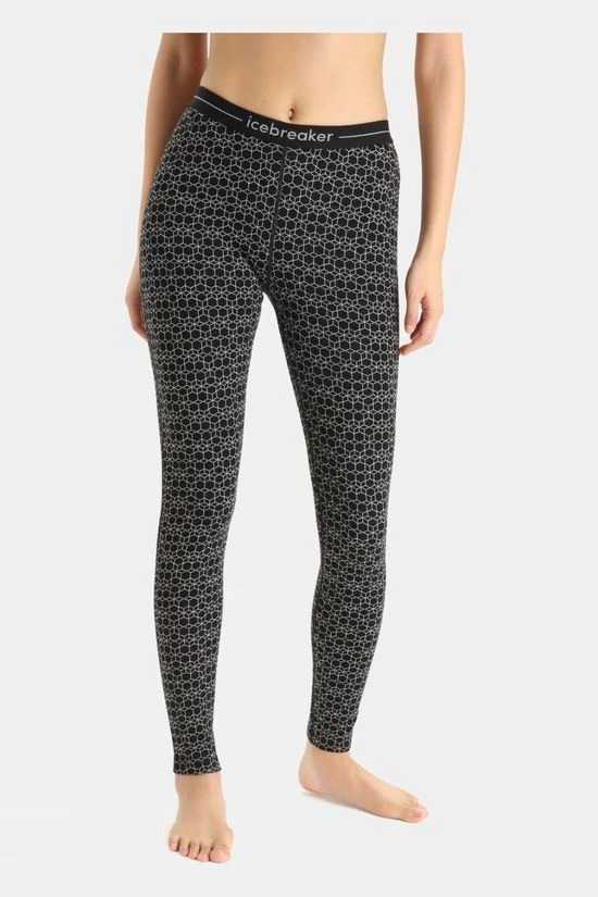 Icebreaker Womens Merino 250 Vertex Thermal Leggings - Alpine Geo 2 Icebreaker Womens Merino 250 Vertex Thermal Leggings - Alpine Geo - Image 2