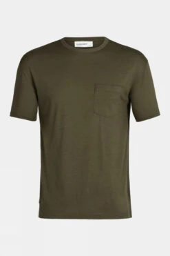 Icebreaker Mens Granary Stripe Pocket Tee