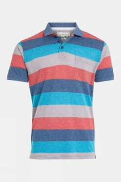 Weird Fish Mens Filmore Slub Pique Stripe Polo Shirt