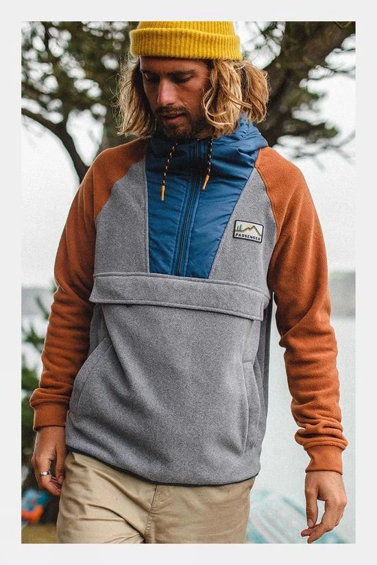 Passenger Mens Woodland Hooded Half Zip Polar Fleece 7 Passenger Mens Woodland Hooded Half Zip Polar Fleece - Image 7