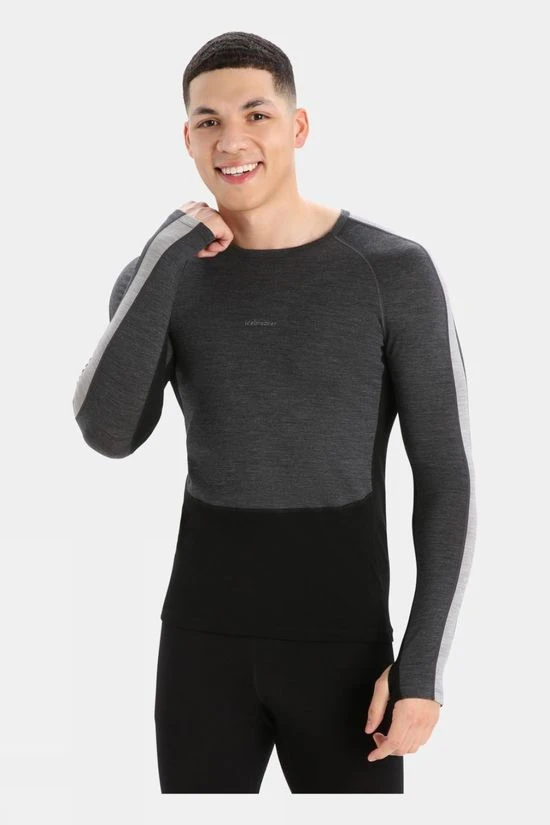 Icebreaker Mens Zoneknit 200 Long Sleeve Crewe Top 2 Icebreaker Mens Zoneknit 200 Long Sleeve Crewe Top - Image 2