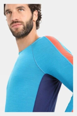 Icebreaker Mens 150 ZoneKnit Long Sleeve Crew Top -Outdoor Clothing Store b12gab0083 4341 g