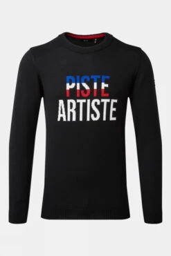 Henjl Mens Piste Artiste Merino Crew Neck Sweater