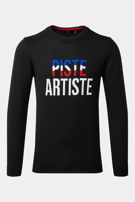 Henjl Mens Piste Artiste Merino Crew Neck Sweater 1 Henjl Mens Piste Artiste Merino Crew Neck Sweater