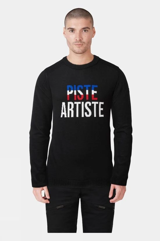 Henjl Mens Piste Artiste Merino Crew Neck Sweater 3 Henjl Mens Piste Artiste Merino Crew Neck Sweater - Image 3