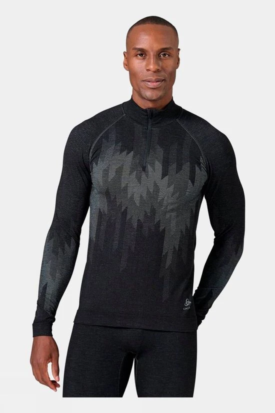 Odlo Mens Kinship 200 Long Sleeve Quarter Zip T-Shirt 1 Odlo Mens Kinship 200 Long Sleeve Quarter Zip T-Shirt