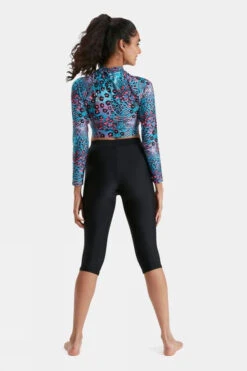 Speedo Womens Printed Crop Rash Top -Outdoor Clothing Store f11bac0022 7087 e