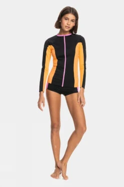 Roxy Womens Active Zipped Longsleeve Rashguard -Outdoor Clothing Store f11bac0037 7070 e