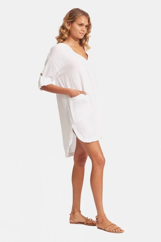 Seafolly Womens Essential Cover Up Dress 4 Seafolly Womens Essential Cover Up Dress - Image 4