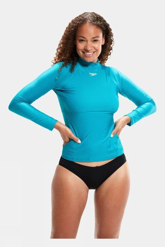 Speedo Womens Long Sleeve Rash Top Swimwear Top 2 Speedo Womens Long Sleeve Rash Top Swimwear Top - Image 2