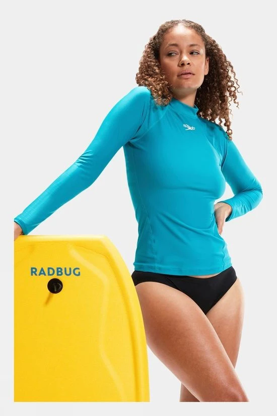 Speedo Womens Long Sleeve Rash Top Swimwear Top 6 Speedo Womens Long Sleeve Rash Top Swimwear Top - Image 6