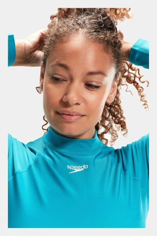 Speedo Womens Long Sleeve Rash Top Swimwear Top 7 Speedo Womens Long Sleeve Rash Top Swimwear Top - Image 7
