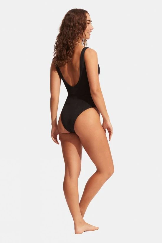 Seafolly Womens Deep V Neck One Piece Swimsuit 2 Seafolly Womens Deep V Neck One Piece Swimsuit - Image 2