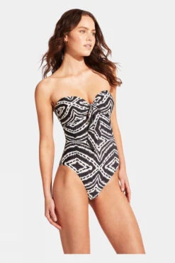 Seafolly Womens Twist Tie Front One Piece Swimsuit