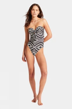 Seafolly Womens Twist Tie Front One Piece Swimsuit -Outdoor Clothing Store f11ib90182 7087 c