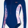 Speedo Womens Long Sleeve Panel Swimsuit