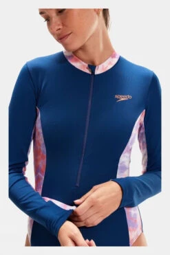 Speedo Womens Long Sleeve Panel Swimsuit -Outdoor Clothing Store f11ib90195 4085 f