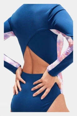Speedo Womens Long Sleeve Panel Swimsuit -Outdoor Clothing Store f11ib90195 4085 g