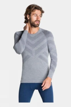 Odlo Mens Natural + Kinship Long Sleeve Crew Neck 6 Odlo Mens Natural + Kinship Long Sleeve Crew Neck -Outdoor Clothing Store h1724053 7272 t